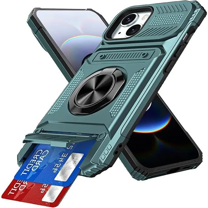 Magnetic Phone Cases for iPhone 18 Pro Max17 Pro Max 16 15 14 13 12 11 Pro Max Plus - 2-Card Holder 360° Magnetic Rotatable Ring Stand Kickstand,Military Grade Protection Heavy Duty Shockproof Protection Accessories for Devices Case for iphone 18 Pro Max